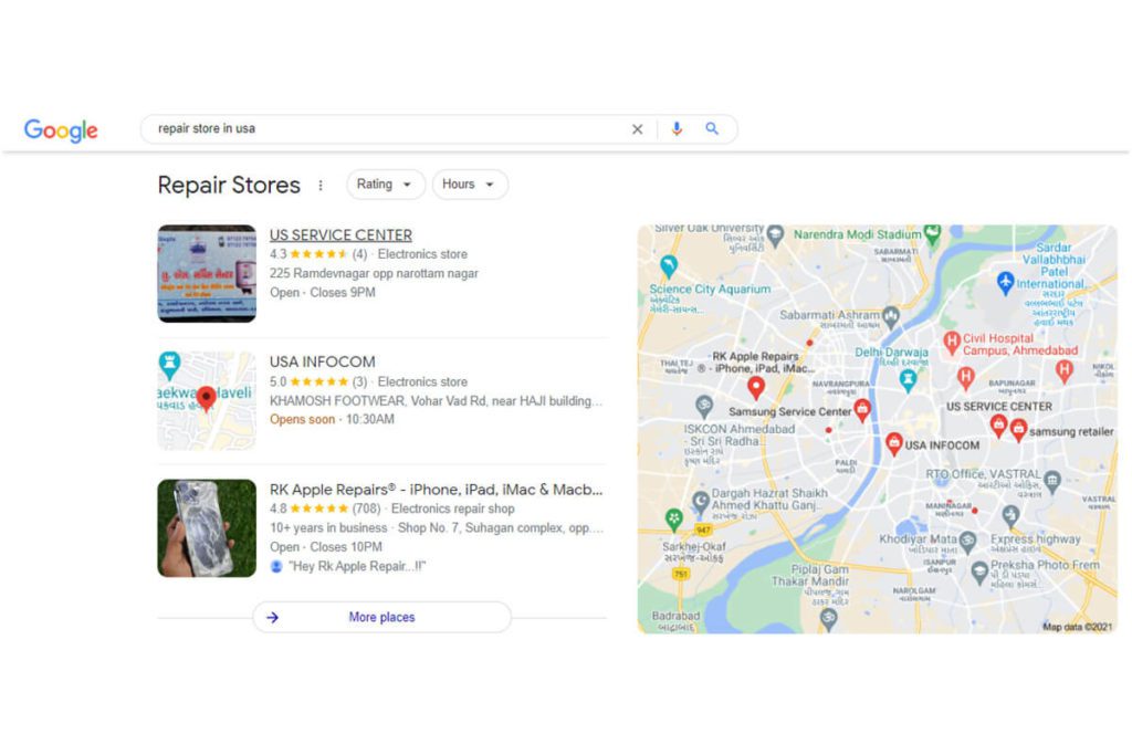 Google Local Business Listing