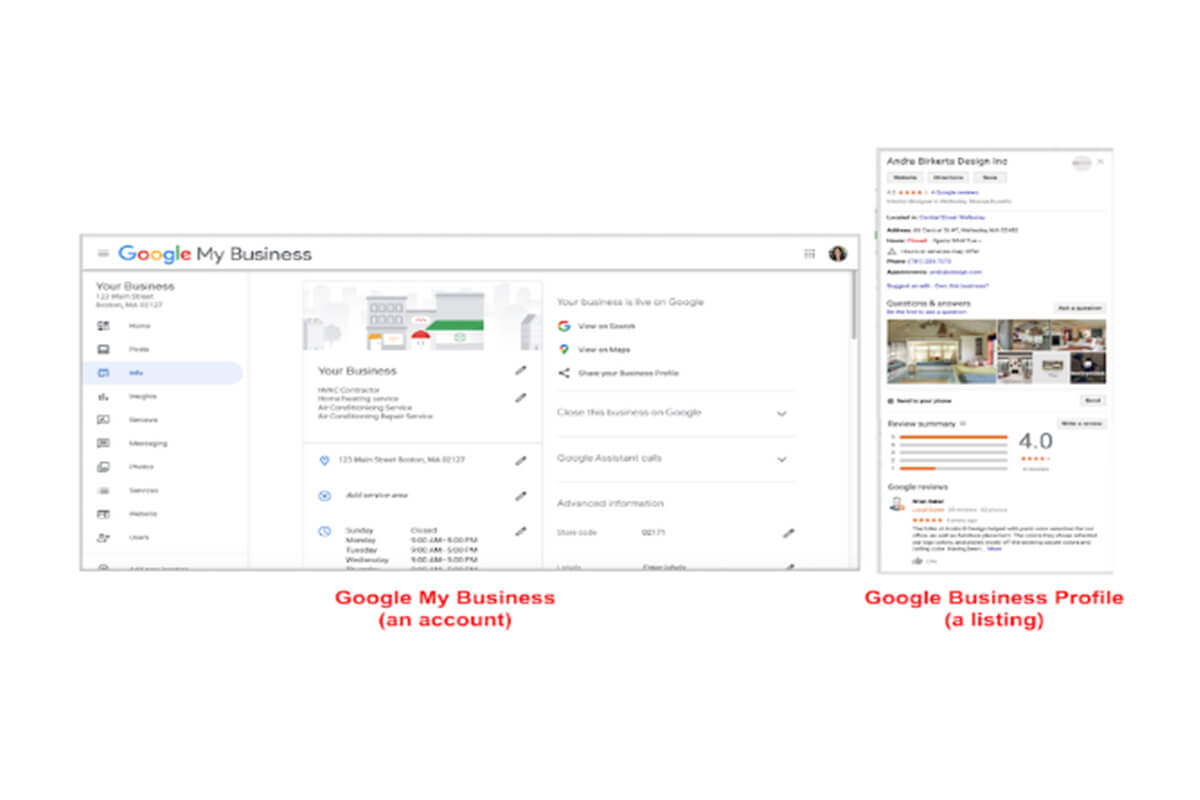 Google My Business Profile Dashboard